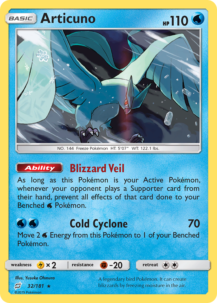 Articuno (32/181) [Sun & Moon: Team Up] | KingTCG.ca