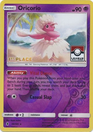 Oricorio (55/145) (League Promo 1st Place) [Sun & Moon: Guardians Rising] | KingTCG.ca