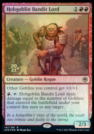 Hobgoblin Bandit Lord [Dungeons & Dragons: Adventures in the Forgotten Realms Prerelease Promos] | KingTCG.ca