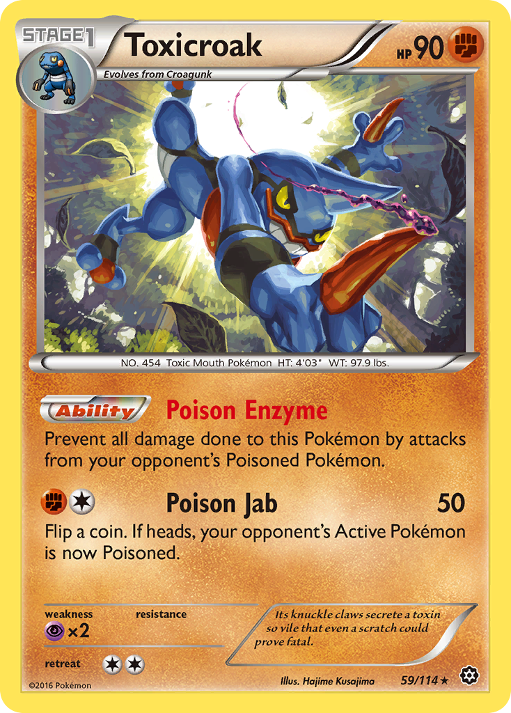 Toxicroak (59/114) [XY: Steam Siege] | KingTCG.ca