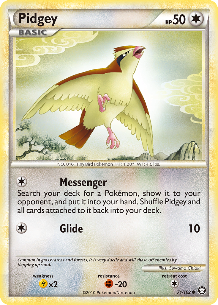 Pidgey (71/102) [HeartGold & SoulSilver: Triumphant] | KingTCG.ca