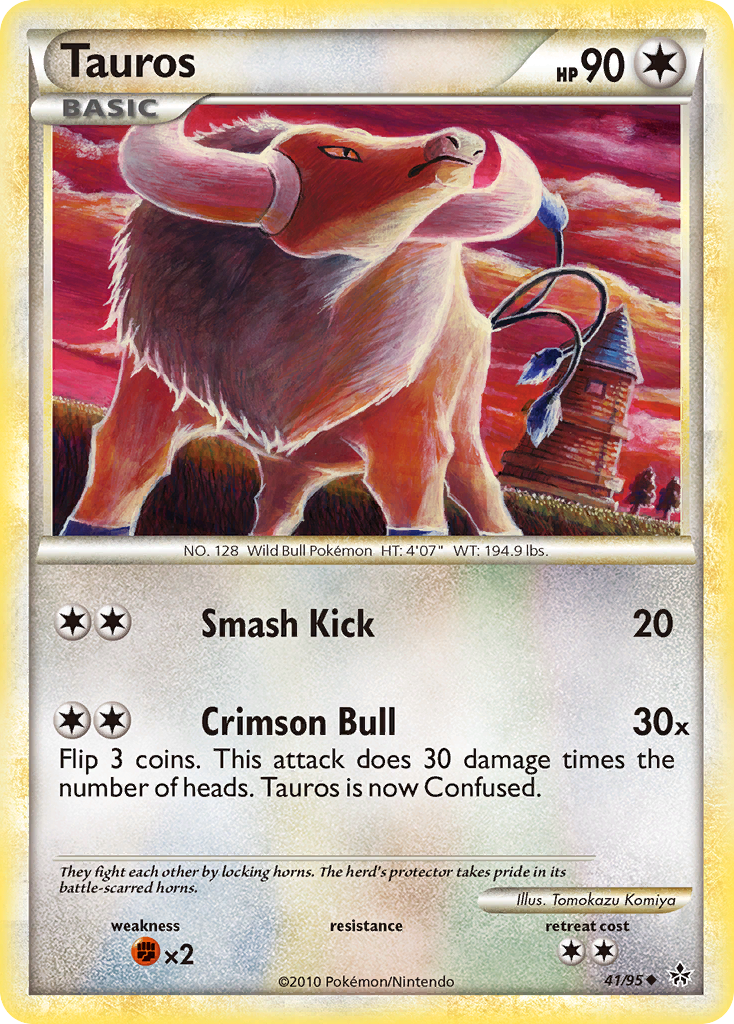 Tauros (41/95) [HeartGold & SoulSilver: Unleashed] | KingTCG.ca