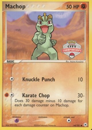 Machop (64/101) (City Championship Promo) [EX: Hidden Legends] | KingTCG.ca