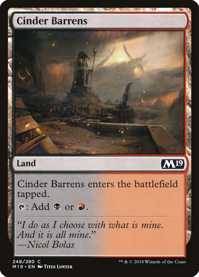 Cinder Barrens [Core Set 2019] | KingTCG.ca