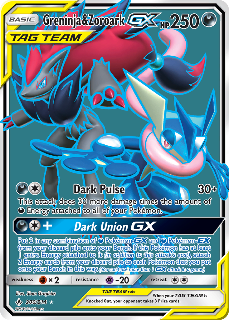 Greninja & Zoroark GX (200/214) [Sun & Moon: Unbroken Bonds] | KingTCG.ca