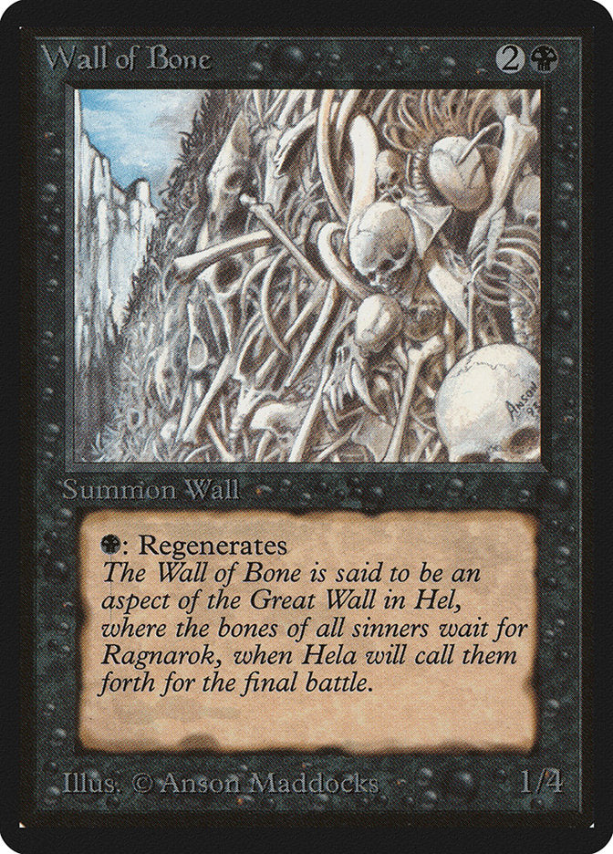 Wall of Bone [Limited Edition Beta] | KingTCG.ca