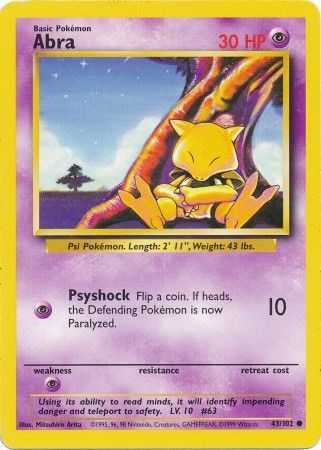 Abra (43/102) [Base Set] | KingTCG.ca