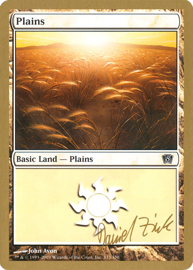 Plains (dz333) (Daniel Zink) [World Championship Decks 2003] | KingTCG.ca