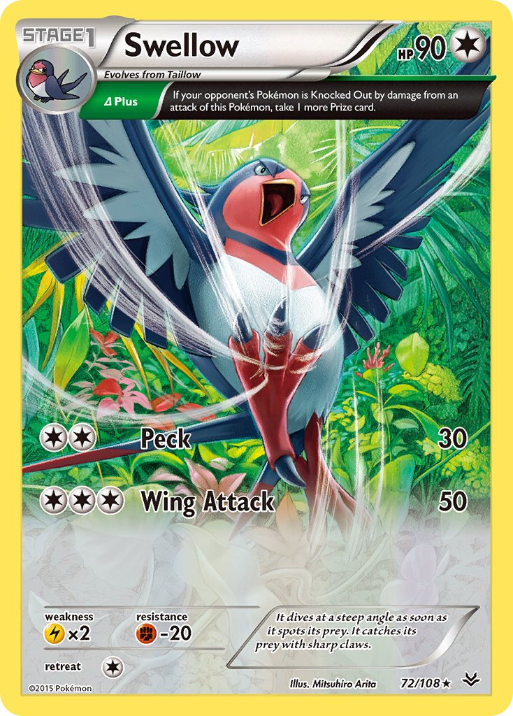 Swellow (XY Roaring Skies) (72/108) [Theme Deck Exclusives] | KingTCG.ca