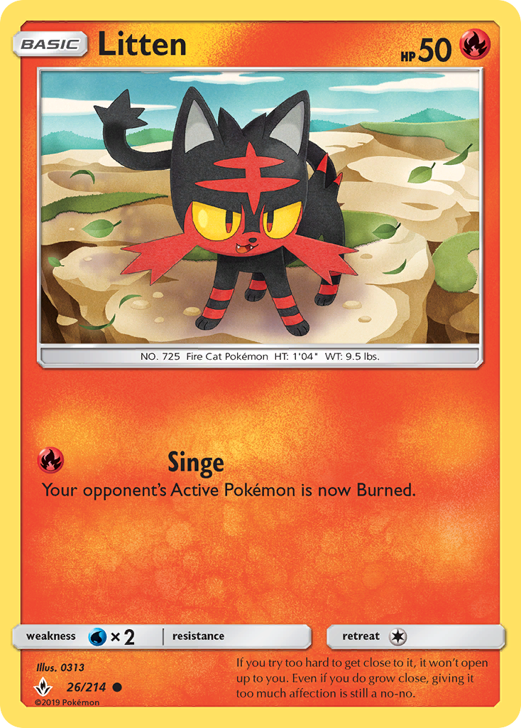 Litten (26/214) [Sun & Moon: Unbroken Bonds] | KingTCG.ca