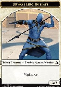 Unwavering Initiate // Wurm Token [Amonkhet Tokens] | KingTCG.ca