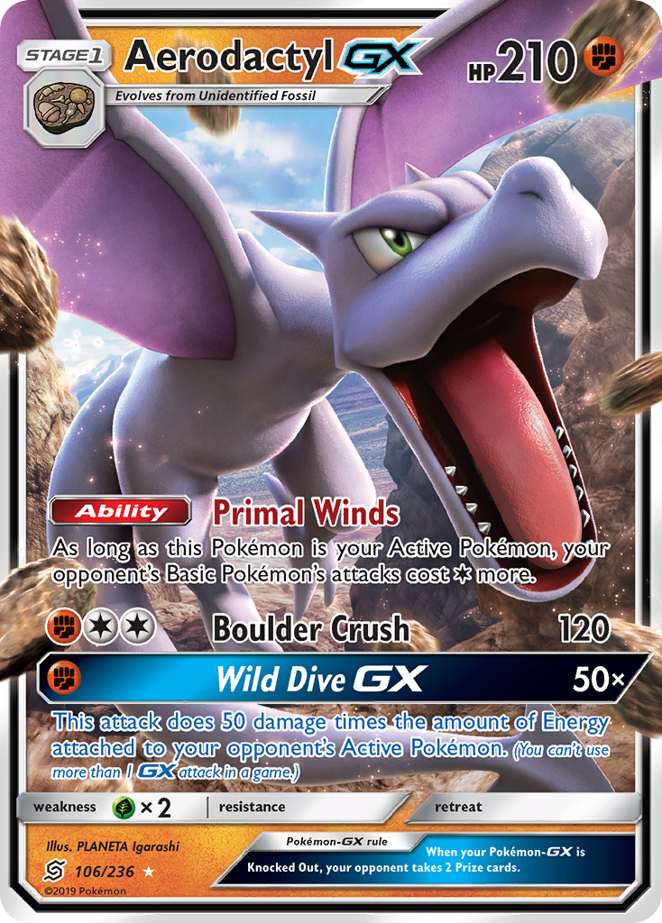 Aerodactyl GX (106/236) [Sun & Moon: Unified Minds] | KingTCG.ca