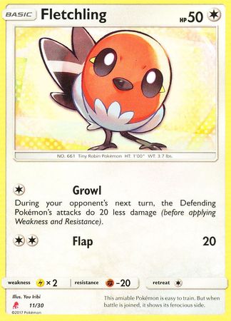 Fletchling (11/30) [Sun & Moon: Trainer Kit - Lycanroc & Alolan Raichu] | KingTCG.ca