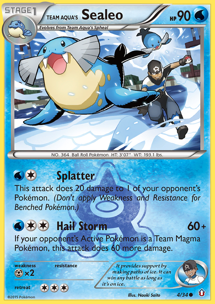 Team Aqua's Sealeo (4/34) [XY: Double Crisis] | KingTCG.ca