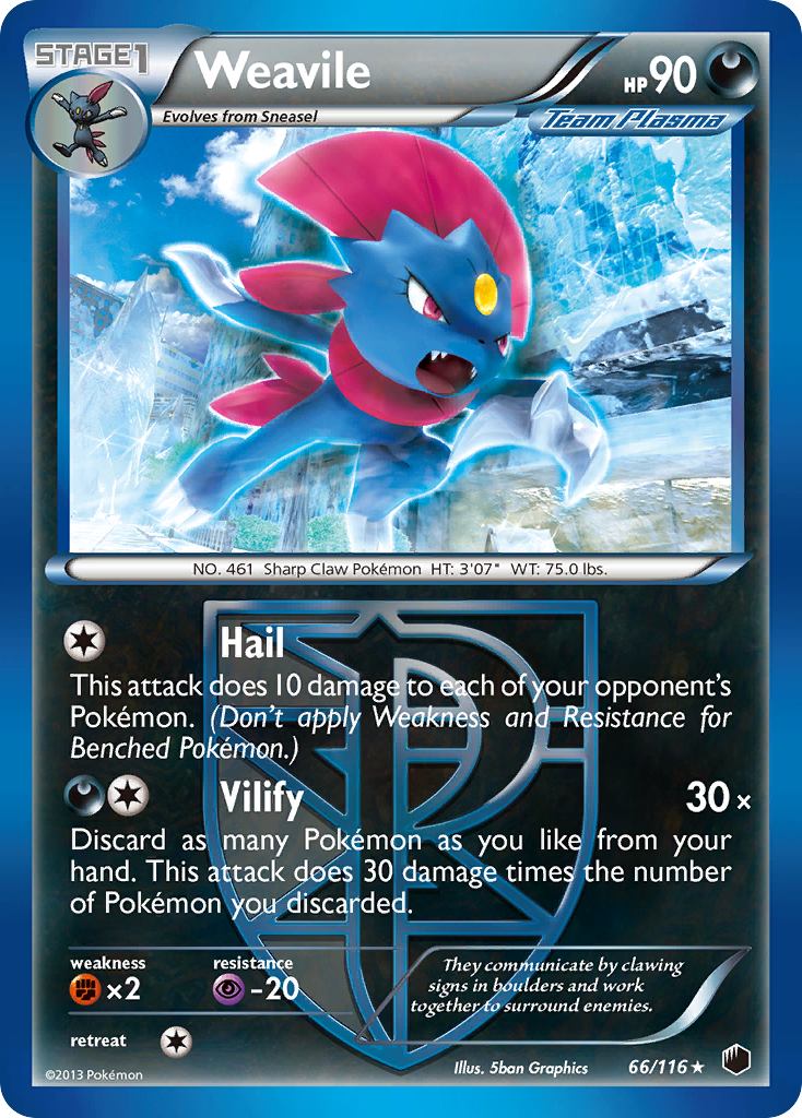 Weavile (66/116) [Black & White: Plasma Freeze] | KingTCG.ca