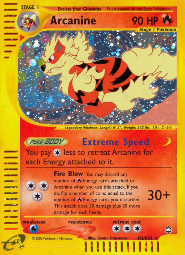 Arcanine (H2/H32) [Aquapolis] | KingTCG.ca