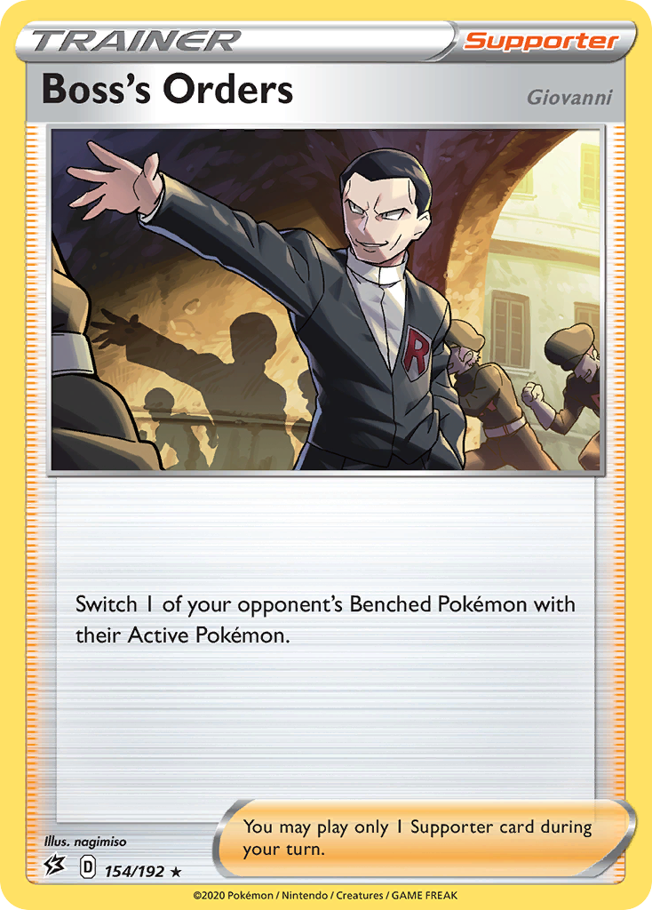 Boss's Orders (Giovanni) (154/192) [Sword & Shield: Rebel Clash] | KingTCG.ca