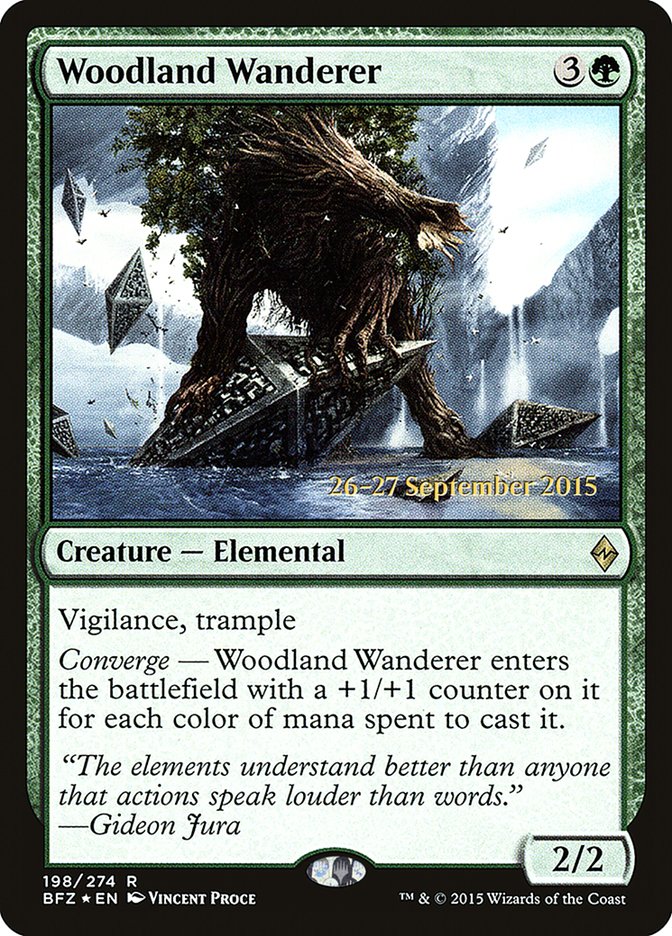 Woodland Wanderer (Prerelease Promo) [Battle for Zendikar Prerelease Promos] | KingTCG.ca