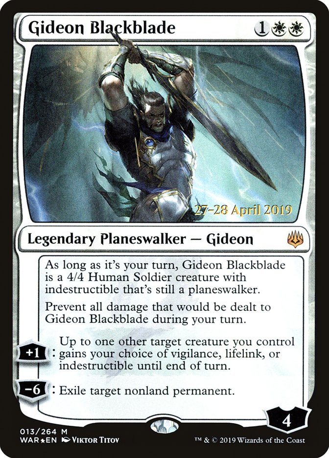 Gideon Blackblade  [War of the Spark Prerelease Promos] | KingTCG.ca