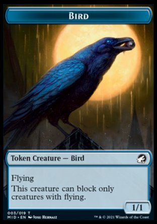 Bird Token [Innistrad: Midnight Hunt Tokens] | KingTCG.ca