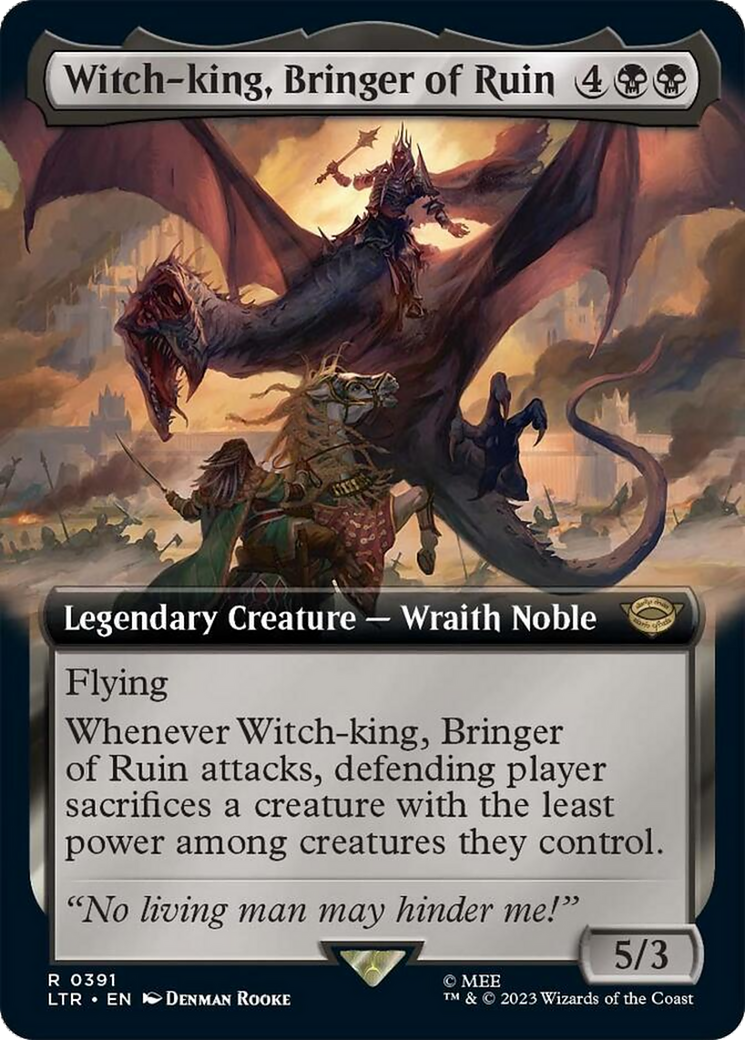 Witch-king, Bringer of Ruin (Borderless Alternate Art) [The Lord of the Rings: Tales of Middle-Earth] | KingTCG.ca