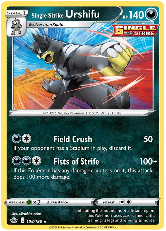 Single Strike Urshifu (108/198) [Sword & Shield: Chilling Reign] | KingTCG.ca