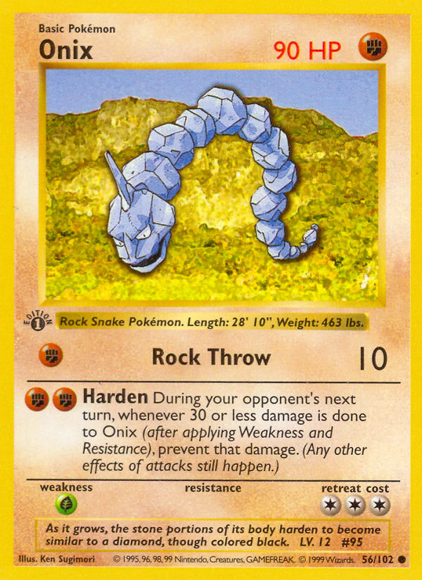 Onix (56/102) [Base Set 1st Edition] | KingTCG.ca