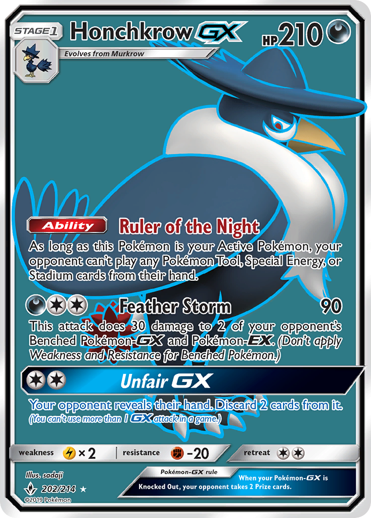 Honchkrow GX (202/214) [Sun & Moon: Unbroken Bonds] | KingTCG.ca