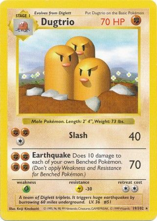 Dugtrio (19/102) [Base Set (Shadowless)] | KingTCG.ca