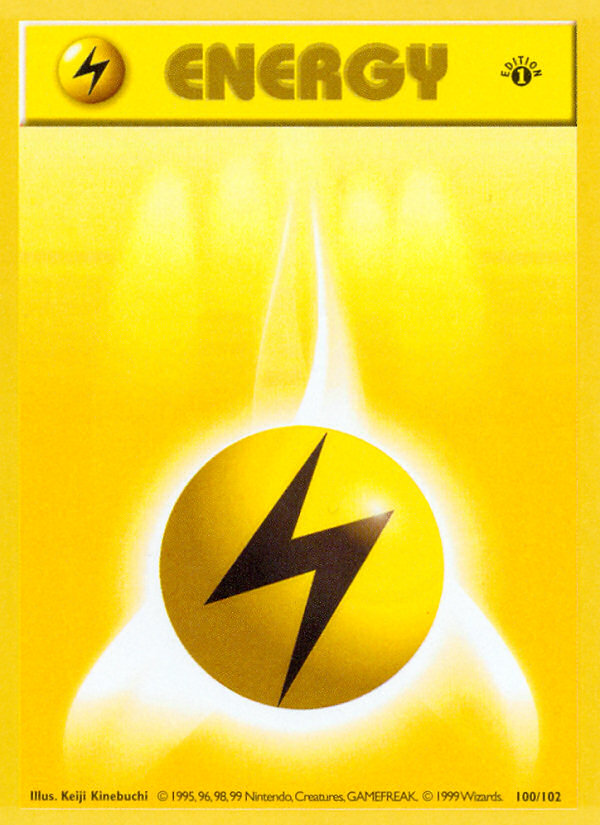 Lightning Energy (100/102) [Base Set 1st Edition] | KingTCG.ca