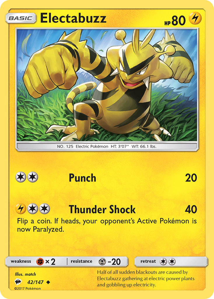 Electabuzz (42/147) [Sun & Moon: Burning Shadows] | KingTCG.ca