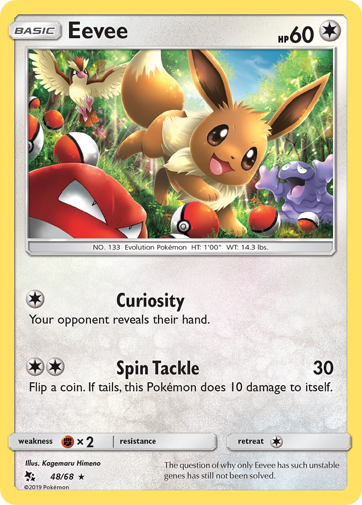 Eevee (48/68) [Sun & Moon: Hidden Fates] | KingTCG.ca