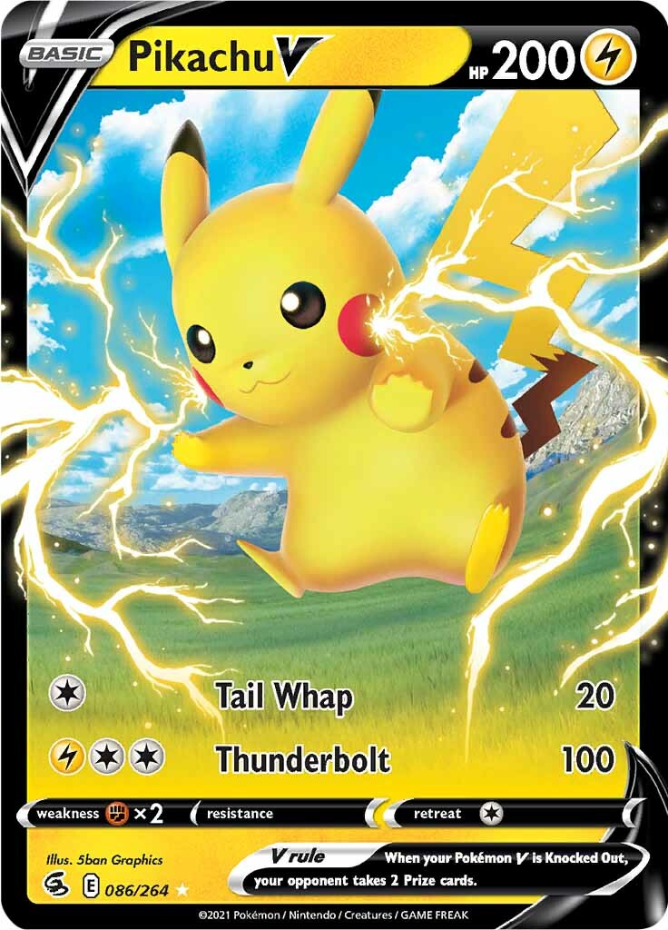 Pikachu V (086/264) [Sword & Shield: Fusion Strike] | KingTCG.ca