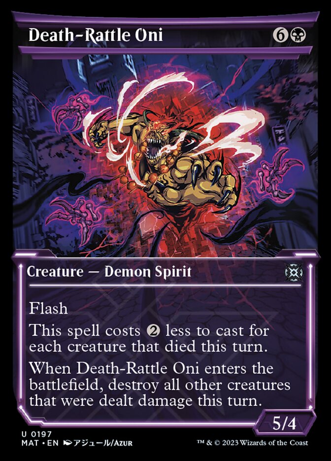 Death-Rattle Oni (Showcase Halo Foil) [March of the Machine: The Aftermath] | KingTCG.ca