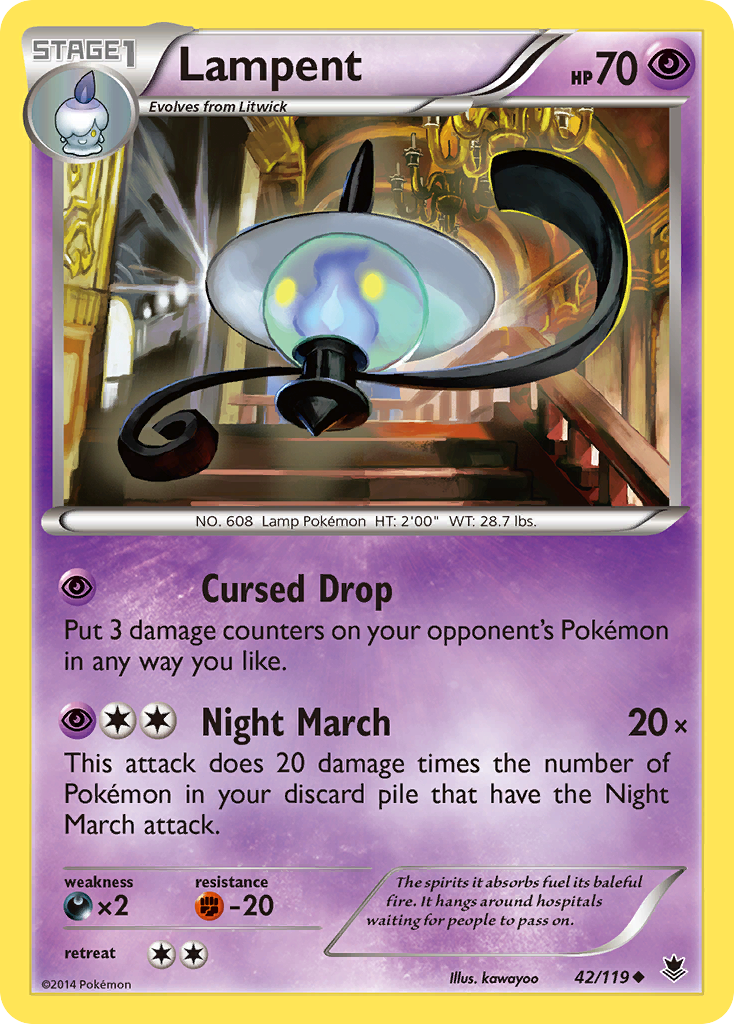 Lampent (42/119) [XY: Phantom Forces] | KingTCG.ca