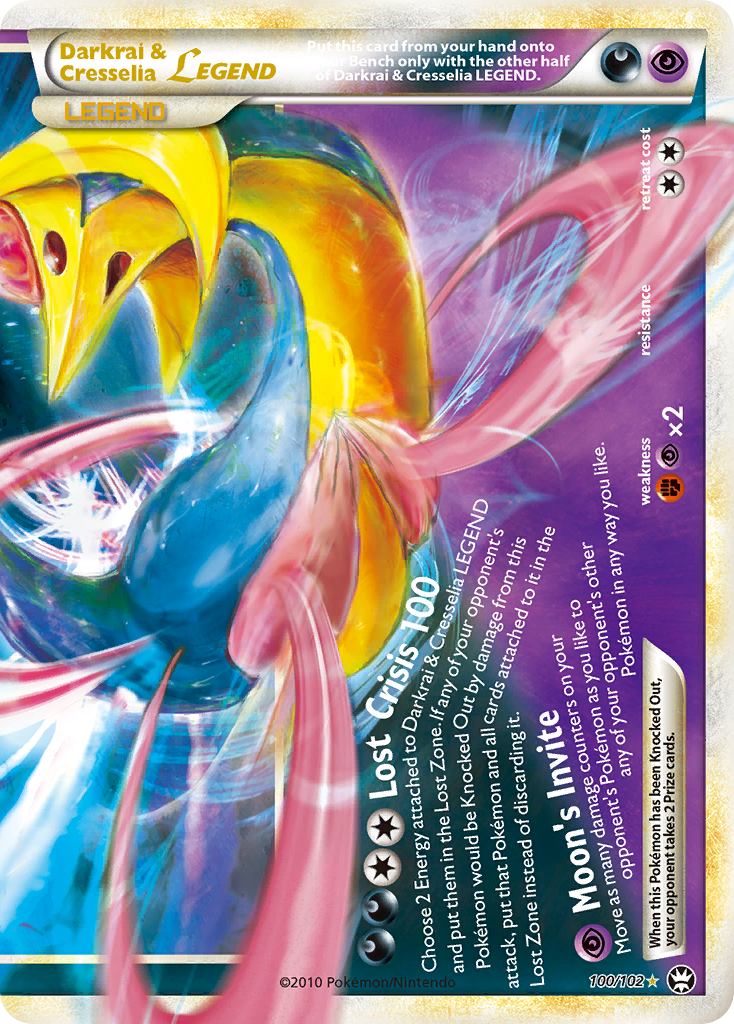 Darkrai & Cresselia LEGEND (100/102) [HeartGold & SoulSilver: Triumphant] | KingTCG.ca