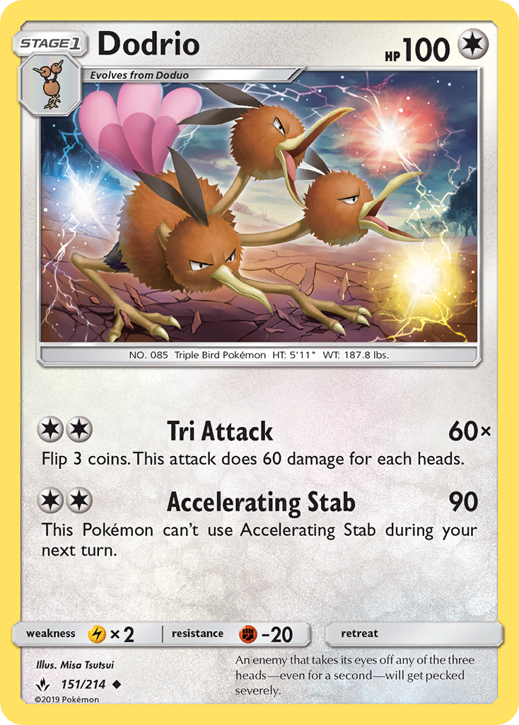 Dodrio (151/214) [Sun & Moon: Unbroken Bonds] | KingTCG.ca