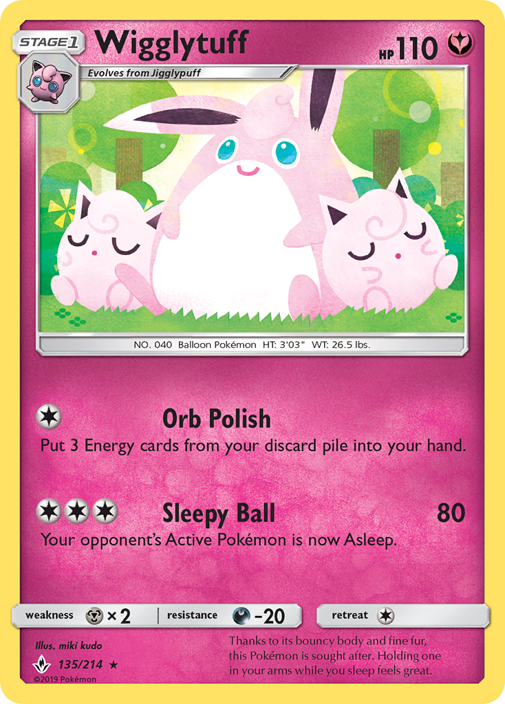 Wigglytuff (135/214) [Sun & Moon: Unbroken Bonds] | KingTCG.ca