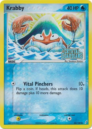 Krabby (54/100) (Stamped) [EX: Crystal Guardians] | KingTCG.ca