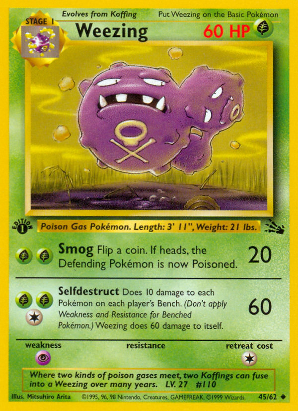 Weezing (45/62) [Fossil 1st Edition] | KingTCG.ca