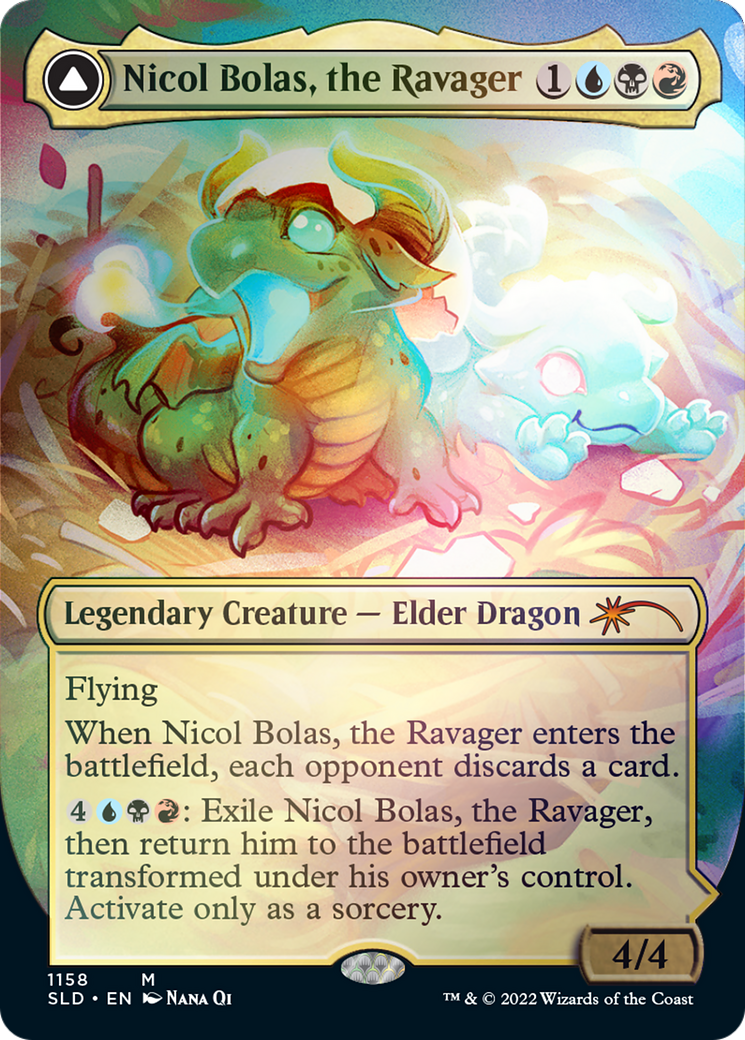 Nicol Bolas, the Ravager // Nicol Bolas, the Arisen (Borderless) [Secret Lair: From Cute to Brute] | KingTCG.ca