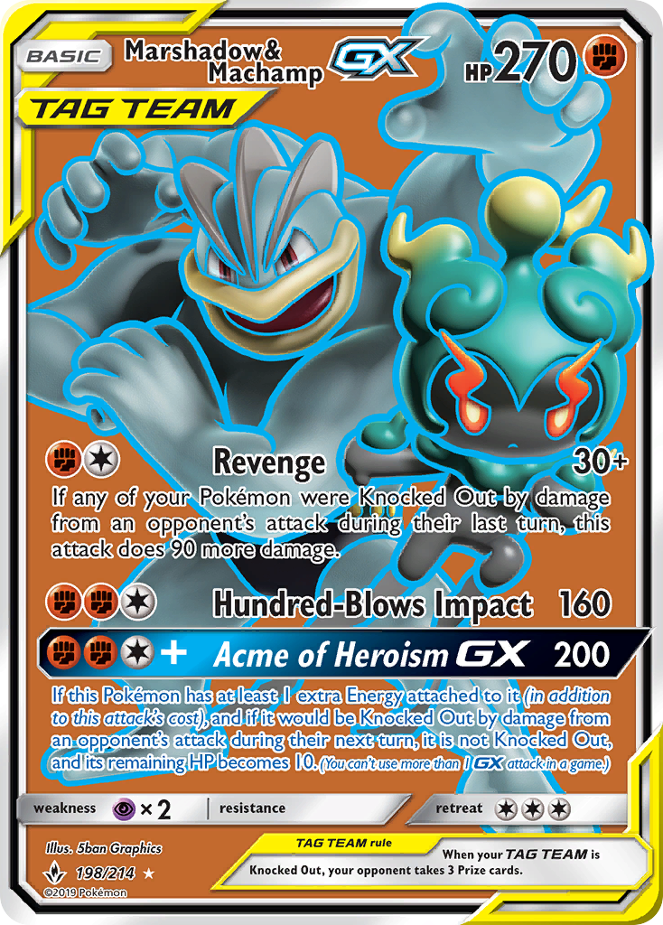 Marshadow & Machamp GX (198/214) [Sun & Moon: Unbroken Bonds] | KingTCG.ca