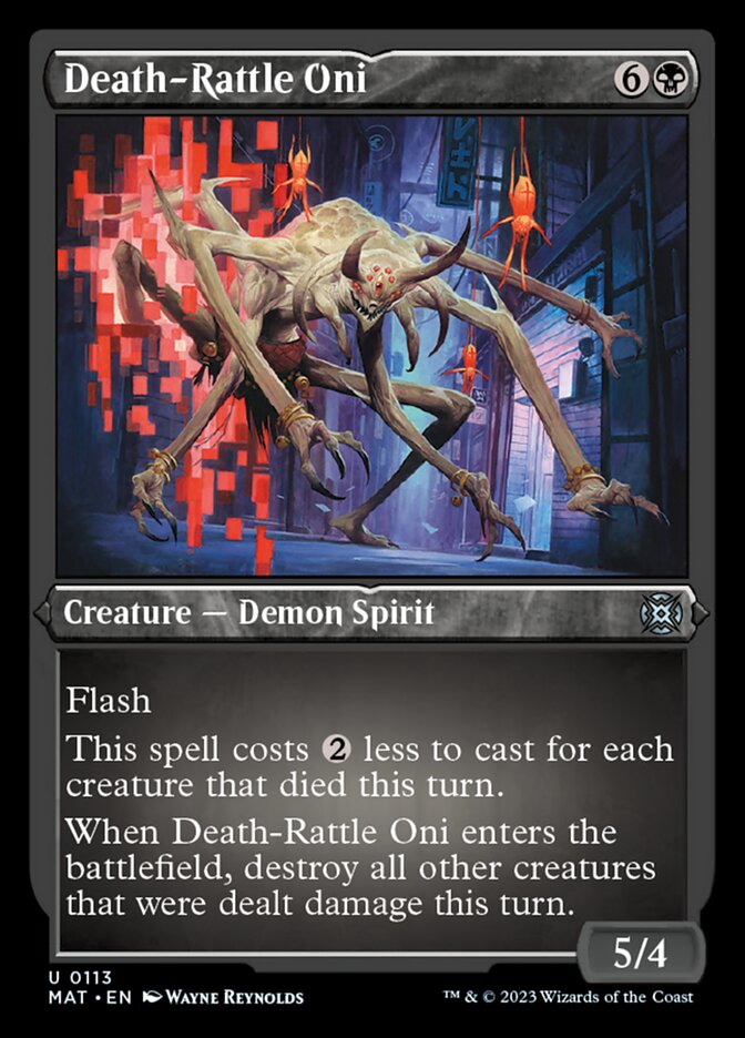 Death-Rattle Oni (Foil Etched) [March of the Machine: The Aftermath] | KingTCG.ca