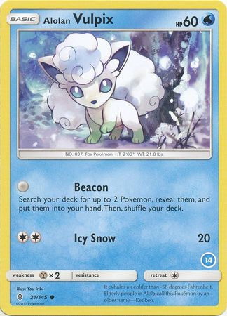 Alolan Vulpix (21/145) [Sun & Moon: Trainer Kit - Alolan Sandslash & Alolan Ninetales] | KingTCG.ca