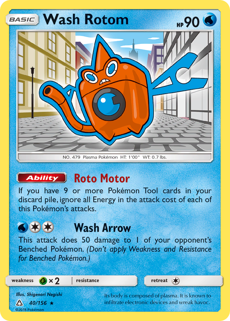 Wash Rotom (40/156) [Sun & Moon: Ultra Prism] | KingTCG.ca