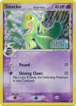 Treecko (68/100) (Delta Species) (Stamped) [EX: Crystal Guardians] | KingTCG.ca