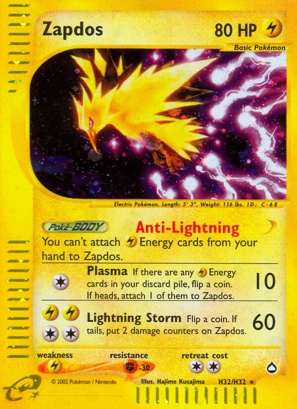 Zapdos (H32/H32) [Aquapolis] | KingTCG.ca