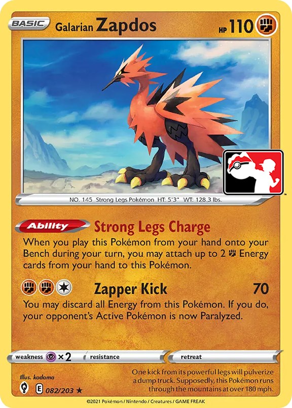 Galarian Zapdos (082/203) [Prize Pack Series One] | KingTCG.ca