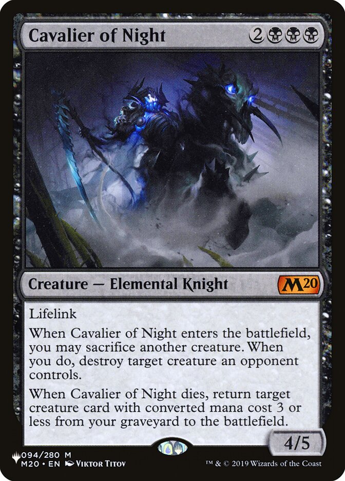 Cavalier of Night [The List] | KingTCG.ca