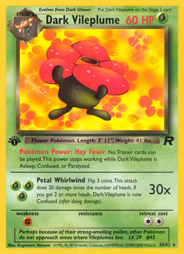 Dark Vileplume (30/82) [Team Rocket 1st Edition] | KingTCG.ca